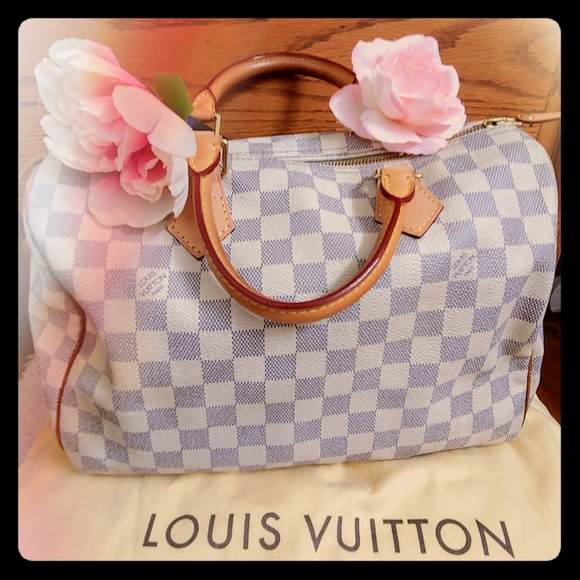 Louis Vuitton 30 Speedy  Damier Azu Bag - Picture 1 of 8